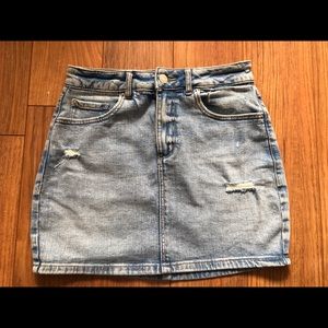 Light Denim Mini Skirt